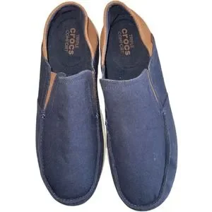 CROCS | Shoes | Crocs Santa Cruz Mens Blue Brown Canvas  display picture 3